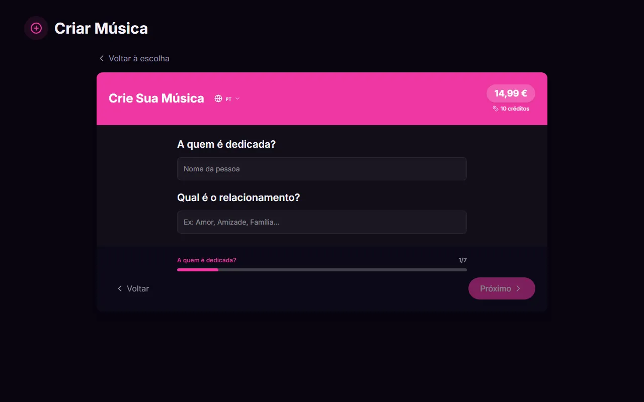 Conte sua história