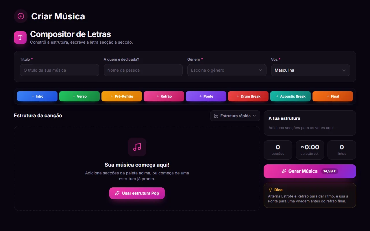 Escolha o estilo